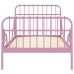 Estructura de cama extensible metal rosa 80x130/200 cm