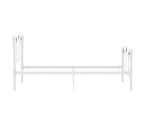 Estructura de cama con diseño de fútbol metal blanco 90x200 cm