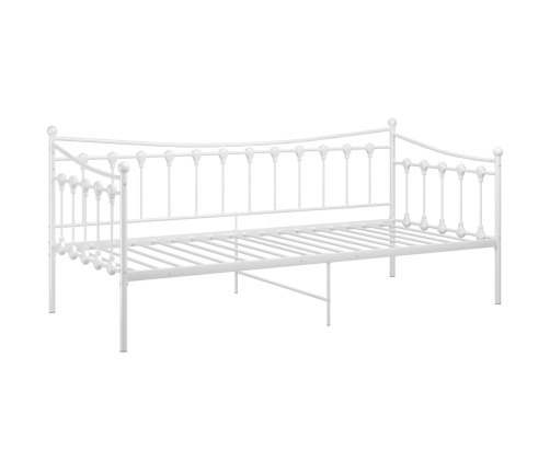 Estructura de sofá cama sin colchón metal blanco 90x200 cm