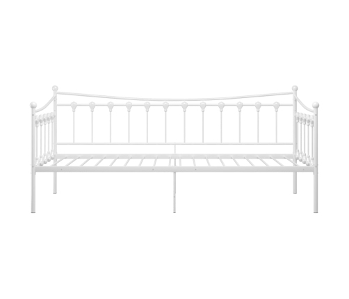 Estructura de sofá cama sin colchón metal blanco 90x200 cm