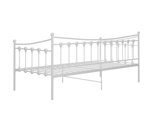 Estructura de sofá cama sin colchón metal blanco 90x200 cm