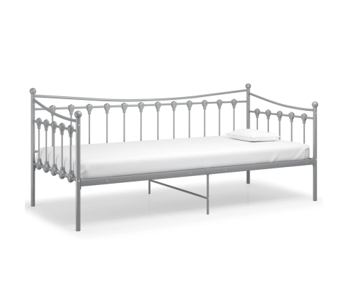 Estructura de sofá cama de metal gris 90x200 cm