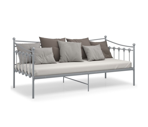 Estructura de sofá cama de metal gris 90x200 cm