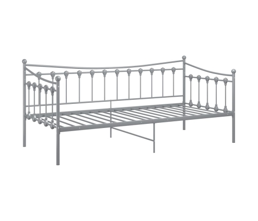 Estructura de sofá cama de metal gris 90x200 cm