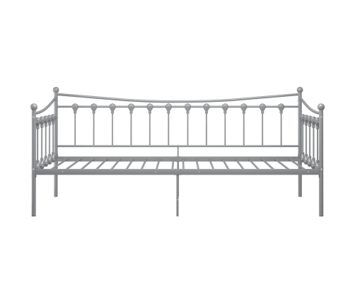 Estructura de sofá cama de metal gris 90x200 cm