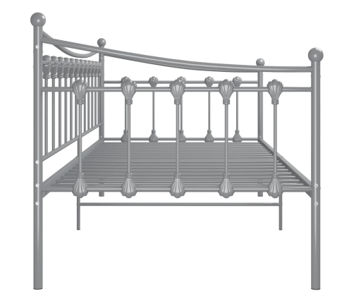 Estructura de sofá cama de metal gris 90x200 cm