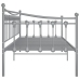 Estructura de sofá cama sin colchón metal gris 90x200 cm