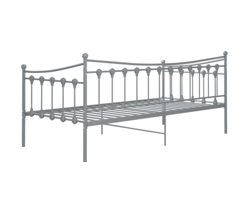 Estructura de sofá cama sin colchón metal gris 90x200 cm