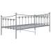 Estructura de sofá cama de metal gris 90x200 cm