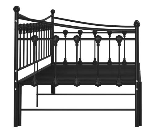 Estructura sofá cama extraíble sin colchón metal negro 90x200cm