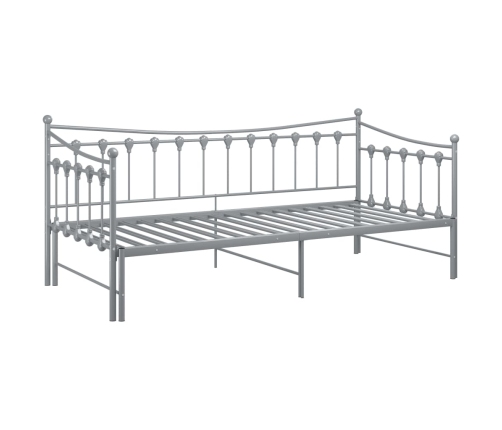 vidaXL Estructura de sofá cama extraíble de metal gris 90x200 cm