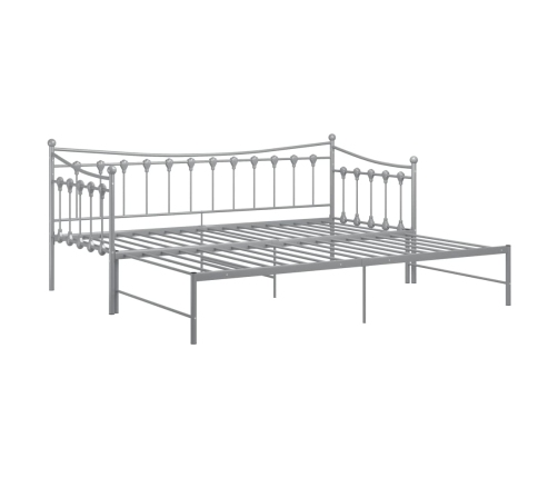 vidaXL Estructura de sofá cama extraíble de metal gris 90x200 cm