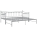 vidaXL Estructura de sofá cama extraíble de metal gris 90x200 cm