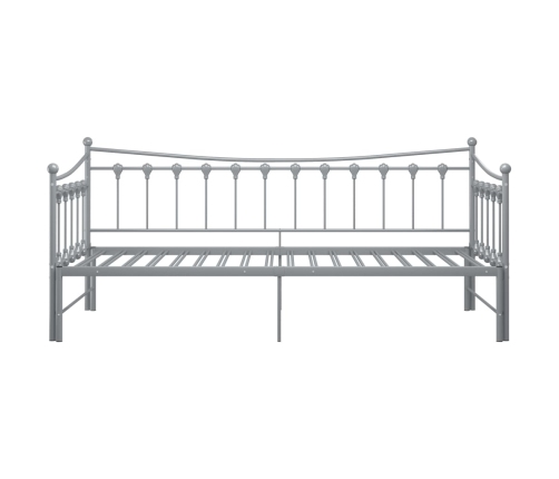 vidaXL Estructura de sofá cama extraíble de metal gris 90x200 cm