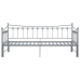 vidaXL Estructura de sofá cama extraíble de metal gris 90x200 cm