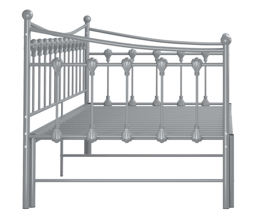 vidaXL Estructura de sofá cama extraíble de metal gris 90x200 cm