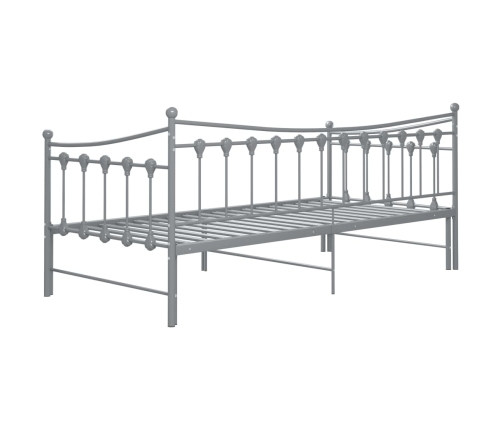 vidaXL Estructura de sofá cama extraíble de metal gris 90x200 cm