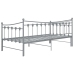 vidaXL Estructura de sofá cama extraíble de metal gris 90x200 cm