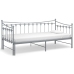 vidaXL Estructura de sofá cama extraíble de metal gris 90x200 cm