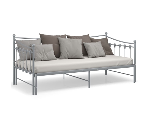 vidaXL Estructura de sofá cama extraíble de metal gris 90x200 cm