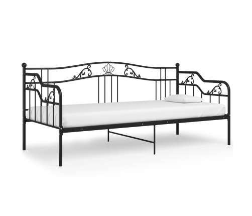 vidaXL Estructura de sofá cama de metal negro 90x200 cm