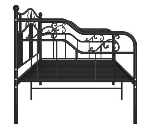 vidaXL Estructura de sofá cama de metal negro 90x200 cm