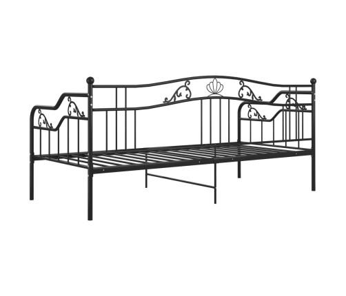 vidaXL Estructura de sofá cama de metal negro 90x200 cm