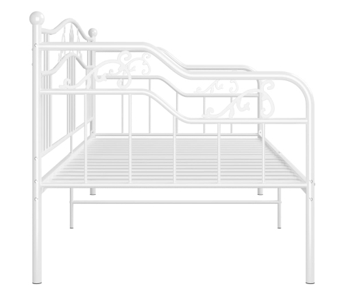 Estructura de sofá cama sin colchón metal blanco 90x200 cm