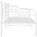 Estructura de sofá cama sin colchón metal blanco 90x200 cm