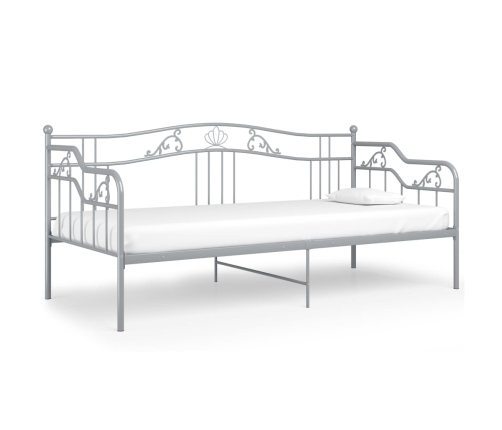 vidaXL Estructura de sofá cama de metal gris 90x200 cm