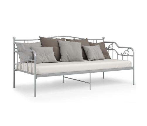 vidaXL Estructura de sofá cama de metal gris 90x200 cm