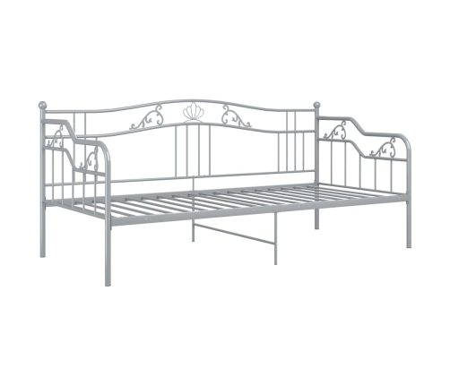 vidaXL Estructura de sofá cama de metal gris 90x200 cm