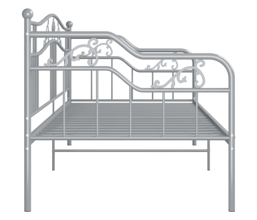 vidaXL Estructura de sofá cama de metal gris 90x200 cm