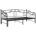 Estructura sofá cama extraíble sin colchón metal negro 90x200cm