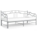 Estructura sofá cama extraíble sin colchón metal gris 90x200 cm