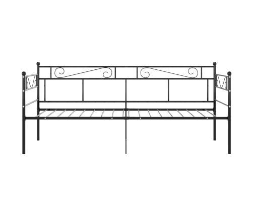 Estructura de sofá cama de metal negro 90x200 cm