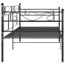 Estructura de sofá cama de metal negro 90x200 cm