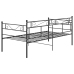 Estructura de sofá cama de metal negro 90x200 cm