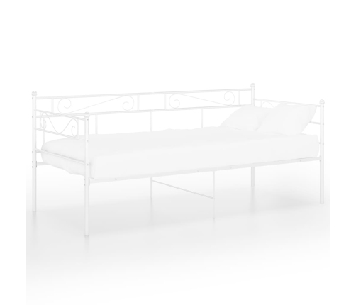 Estructura de sofá cama sin colchón metal blanco 90x200 cm