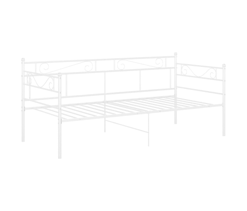 Estructura de sofá cama sin colchón metal blanco 90x200 cm