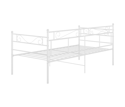 Estructura de sofá cama sin colchón metal blanco 90x200 cm