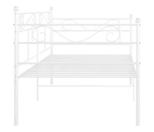 Estructura de sofá cama sin colchón metal blanco 90x200 cm