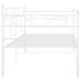 Estructura de sofá cama sin colchón metal blanco 90x200 cm