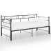 Estructura sofá cama extraíble sin colchón metal negro 90x200cm