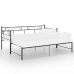 Estructura sofá cama extraíble sin colchón metal negro 90x200cm