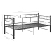 Estructura sofá cama extraíble sin colchón metal negro 90x200cm