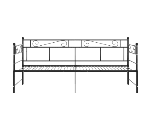 Estructura sofá cama extraíble sin colchón metal negro 90x200cm