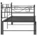 Estructura sofá cama extraíble sin colchón metal negro 90x200cm