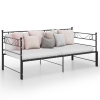 Estructura sofá cama extraíble sin colchón metal negro 90x200cm