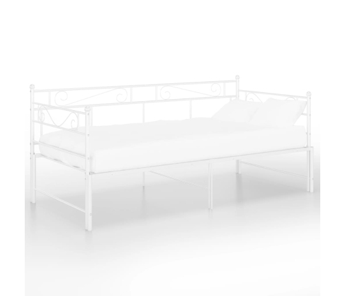 Sofá cama extraíble sin colchón metal blanco 90x200cm